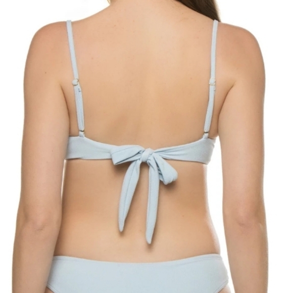 New WeWoreWhat Full Coverage Underwire Cottage Blue Bikini Top NWT Medium - Picture 5 of 10